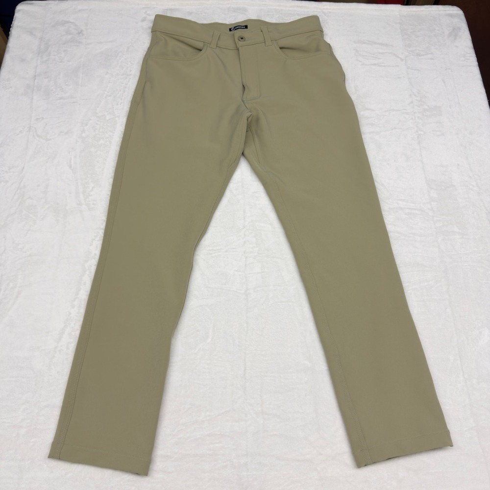Origin Pants Mens 34x32 Tan Straight Fit Chino Performance Stretch Minimalist